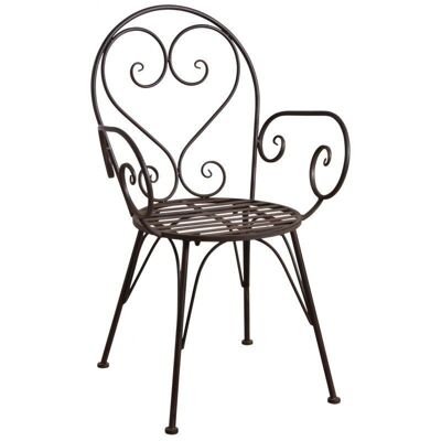 Terrace armchair in aged metal-MFT1300