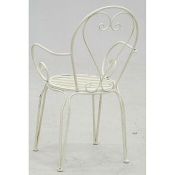 Fauteuil en métal blanc-MFT1352 3