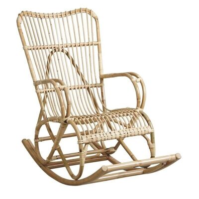 Rocking-chair en manau naturel-MRO1190