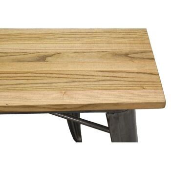 Table industrielle en métal et bois d'orme huilé-MTA1770 3
