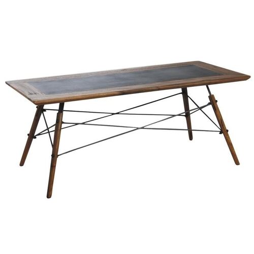 Table basse Alice en bois de suar massif et métal-MTB1330