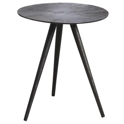 Round table in antique zinc metal-MTB1511