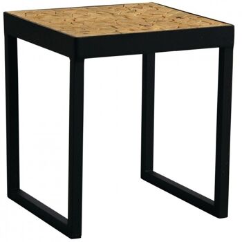 Table carrée en métal et bois-MTB1540