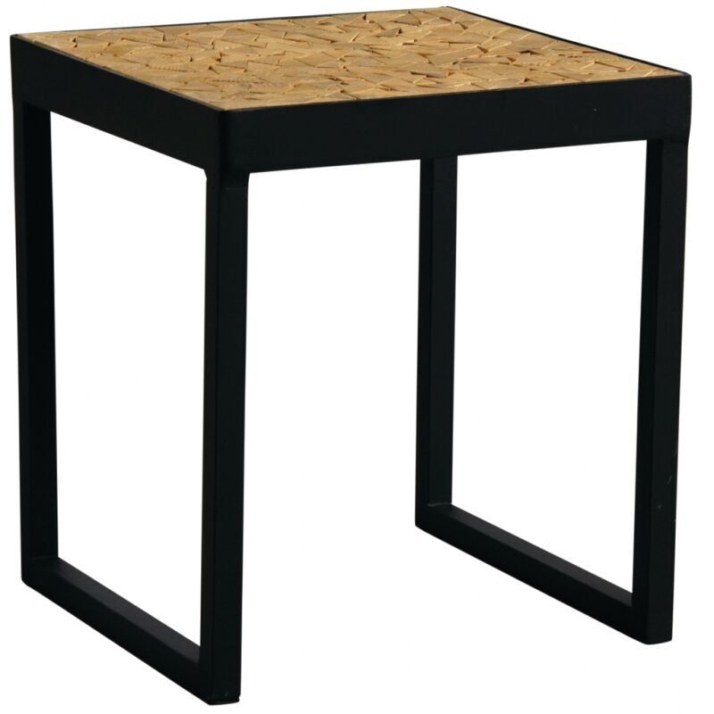 Square table in metal and wood-MTB1540