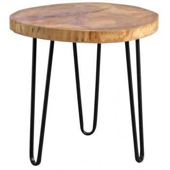 Table ronde en bois et métal-MTB1570 1