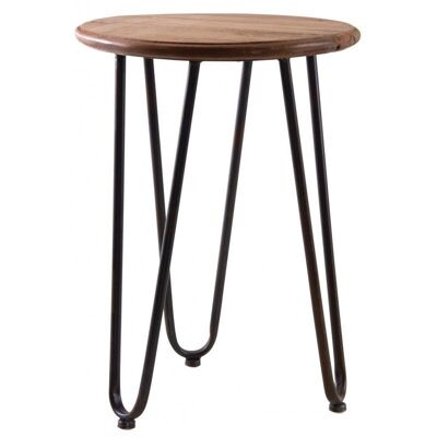Runder Tisch aus Holz und Metall-MTB1580