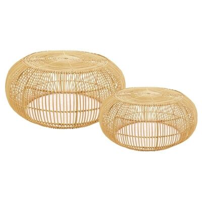 Openwork natural rattan coffee tables-MTB166S
