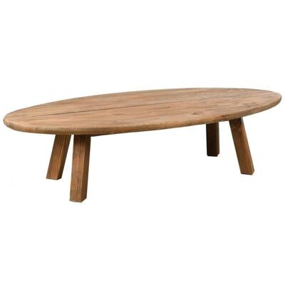 Table basse ovale en pin recyclé-MTB1770