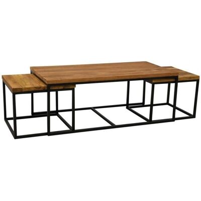 Table basse modulable en bois recyclé-MTB187S