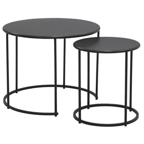 Tables basses en métal teinté noir-MTB188S