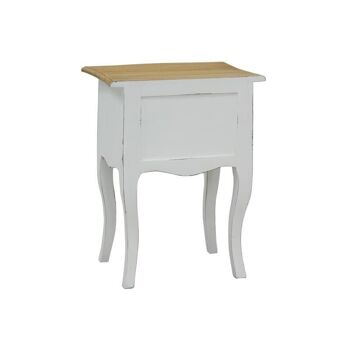 Table de nuit en bois blanc antique-MTN1160 3