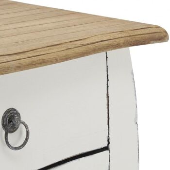 Table de nuit en bois blanc antique-MTN1160 4
