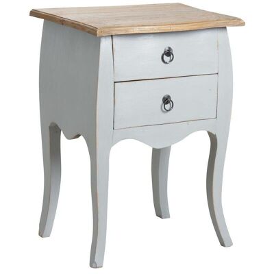 Table de nuit en acajou gris-MTN1170