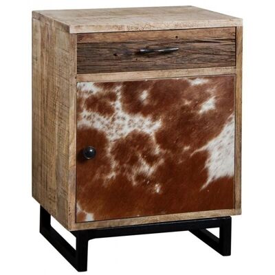 Cowhide bedside table-MTN1220