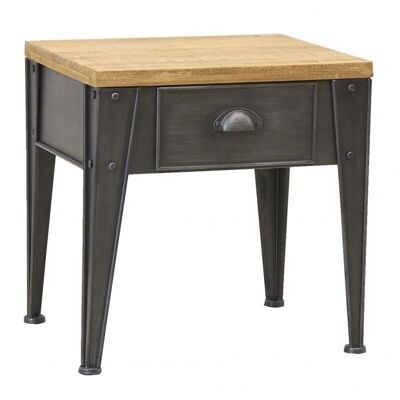 Nightstand in metal and fir-MTN1260