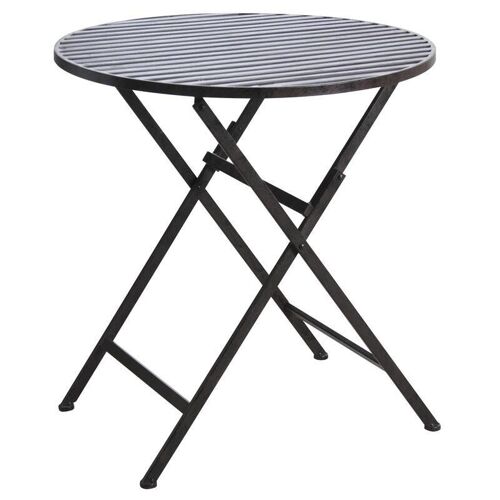 Table de terrasse pliante en métal vieilli-MTT1260