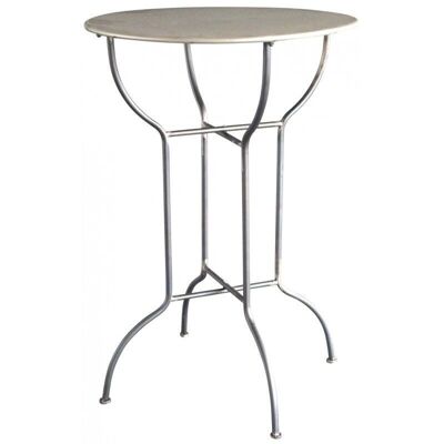 High table in antique gray lacquered metal-MTT1271