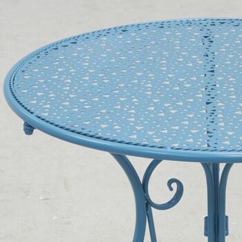 Table pliante en métal bleu-MTT1280 2