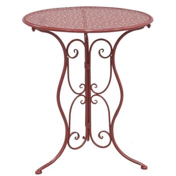 Table pliante en métal rouge-MTT1300 1