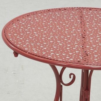 Table pliante en métal rouge-MTT1300 2