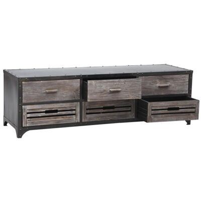 TV cabinet in metal and wood-MTV1060