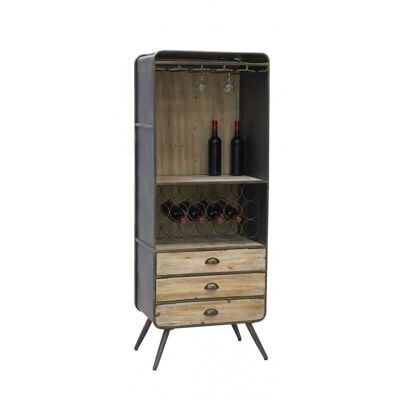 Bar cabinet in wood and metal-NCA1390