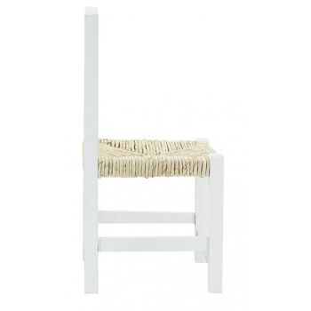 Chaise enfant en bois teinté blanc-NCE1270 2