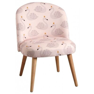 Children's chair in cotton and wood-NCE1280C
