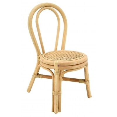 Child's chair in natural rattan and cane-NCE1310