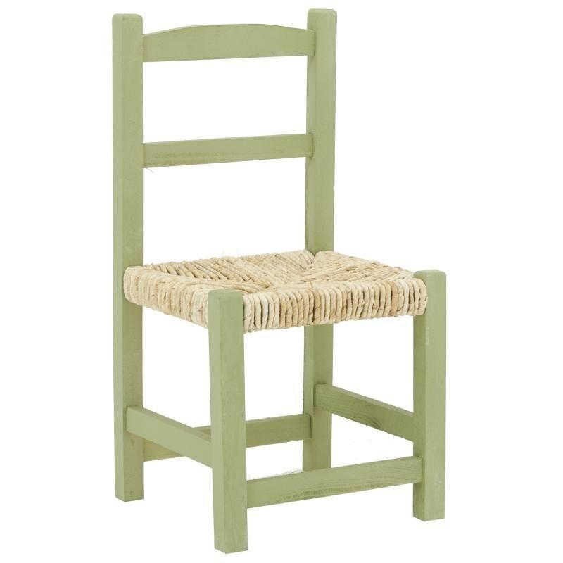 Sedia per bambini in legno verde-NCE1330