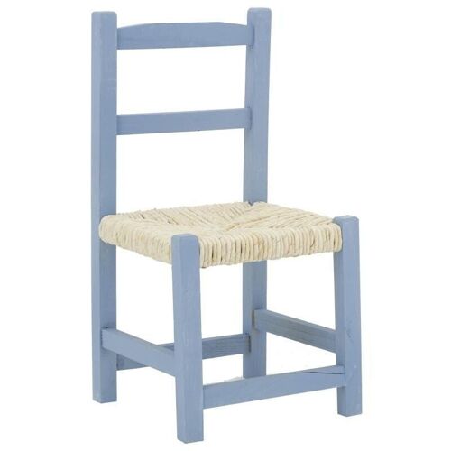 Chaise enfant en bois bleu-gris-NCE1340