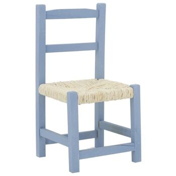 Chaise enfant en bois bleu-gris-NCE1340 1