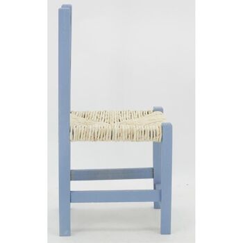 Chaise enfant en bois bleu-gris-NCE1340 2