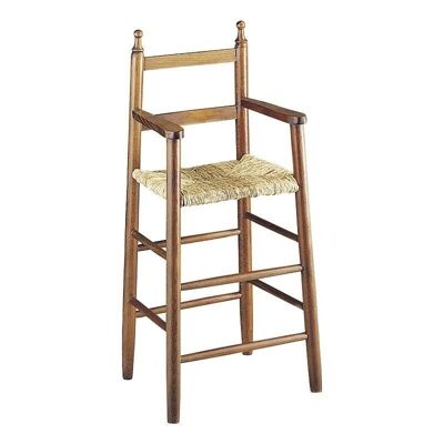 High chair in brown stained beech-NCH1070