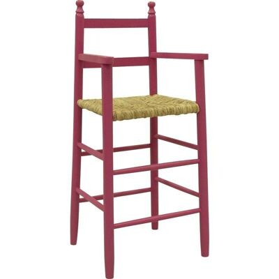 High chair in raspberry lacquered beech-NCH1110