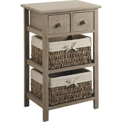 Chest of 4 drawers in poplar and corn-NCM2060J