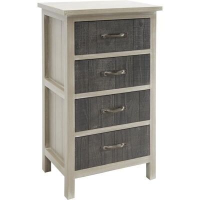 Chest of 4 drawers in pine and medium-NCM2110