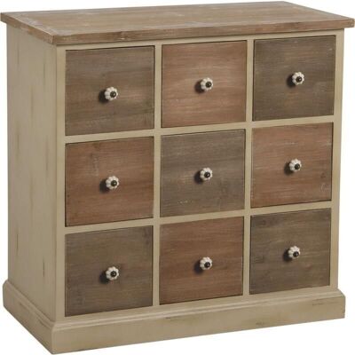 Chest of 9 drawers in pine-NCM2510