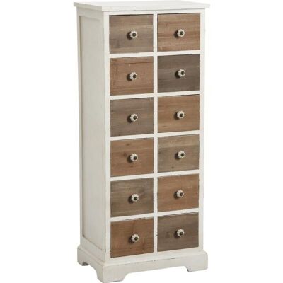 Chest of 12 drawers in pine-NCM2520