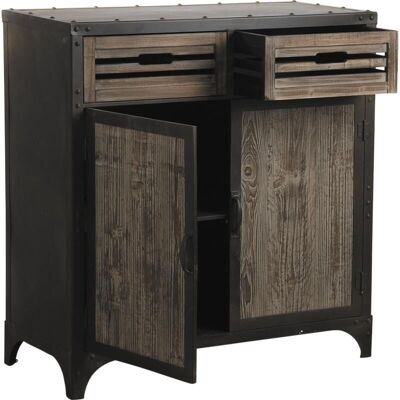 Credenza in metallo e legno-NCM2570