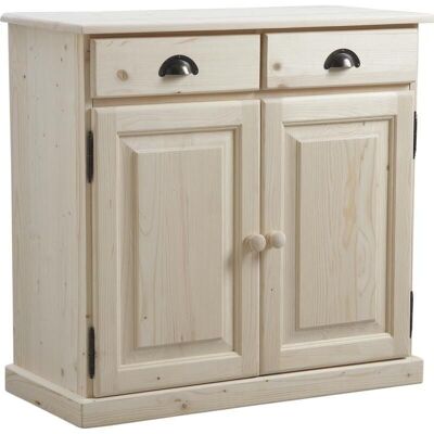 Raw wood sideboard 2 doors 2 drawers-NCM2640