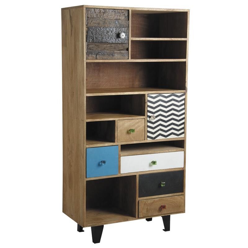 Bücherregal aus Mangoholz-NCM2790