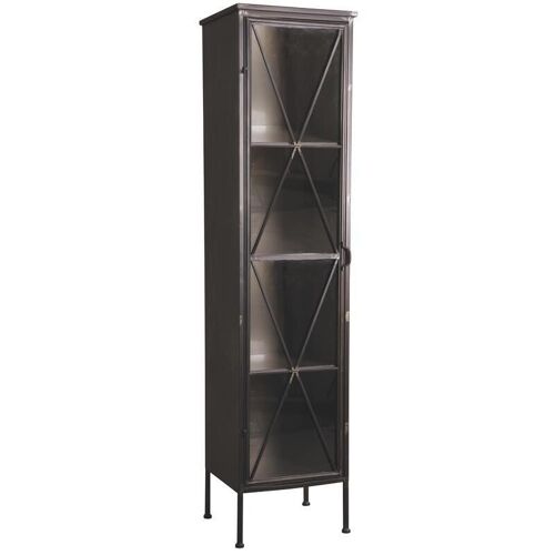 Armoire 1 porte en métal et verre-NCM3170V