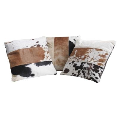 Square cushion in cowhide-NCO1850C