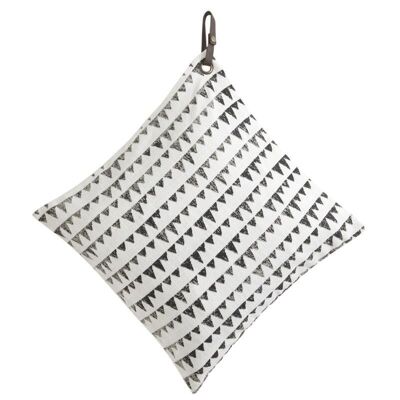 Coussin en coton noir et blanc-NCO1930