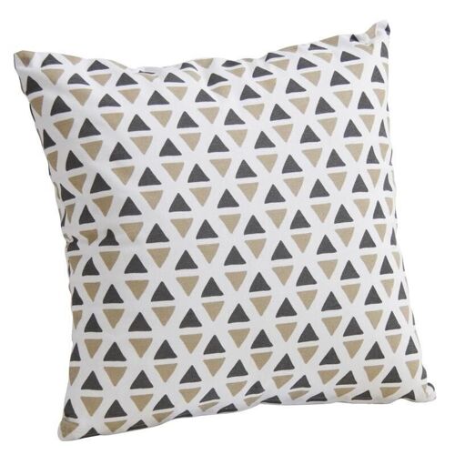 Housse de coussin triangles en coton-NCO2080