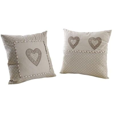 Cotton and linen heart cushion-NCO2290