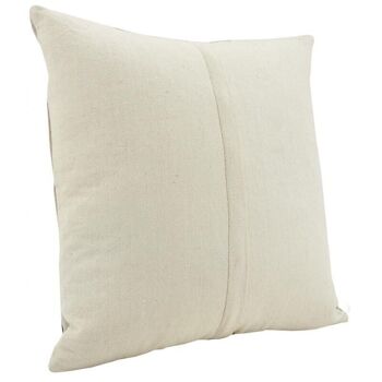 Coussin en coton et cuir-NCO2550 2