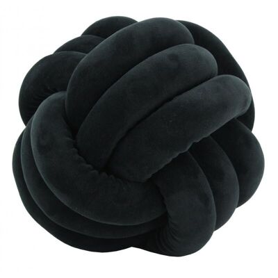 Black velvet knot cushion-NCO2572