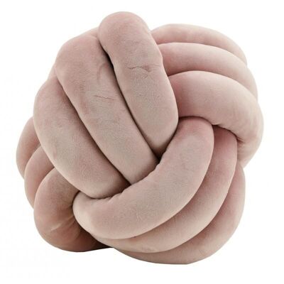 Pink velvet knot cushion-NCO2574